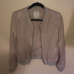 Bomber suede jacket